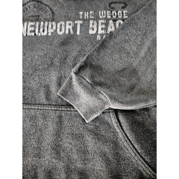 Newport Beach California Vintage Pullover Gray Hoodie Size Large - Picture 5 of 8